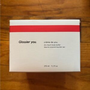 Glossier You Crème de You with Red Accent body butter moisturizer NEW IN BOX